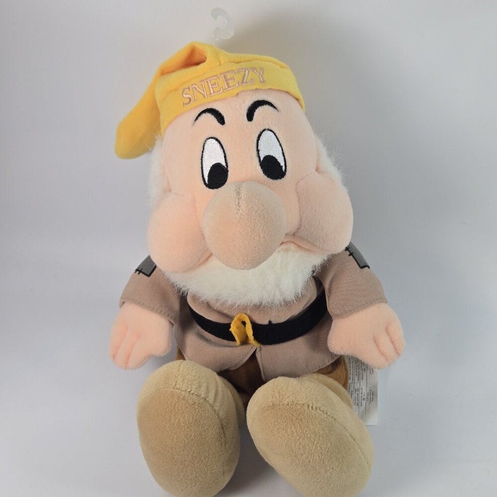 Disney Sneezy Dwarf Plush Beanie Sitting Toy 13" from Snow White and 7 Dwarves